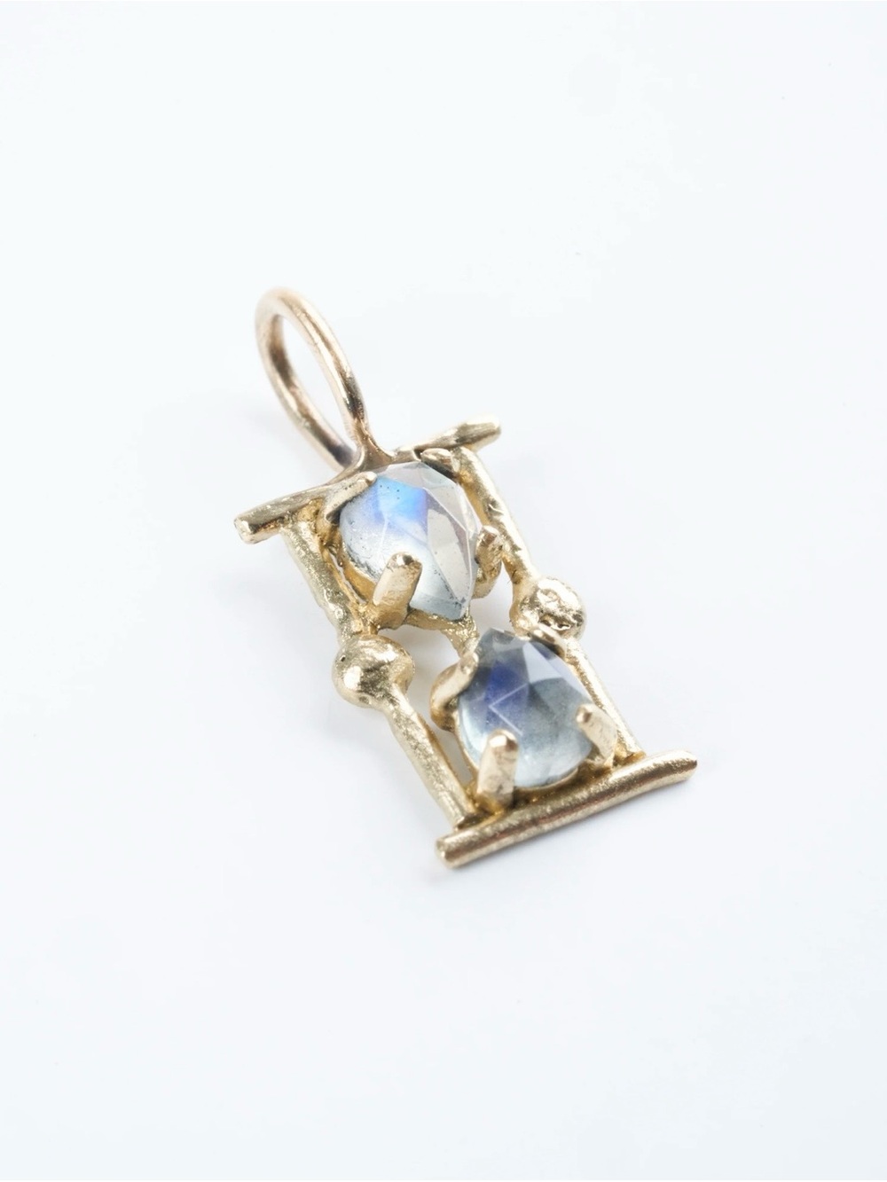 Acanthus Amulet Hourglass Charm, 14K Yellow Gold & Moonstone, $459 in EUC - Picture 3 of 4